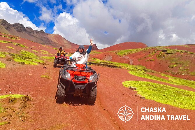 ATVs in Rainbow Mountain and Red Valley - Red Valley ATV training: fun on four wheels, plus some weather risk