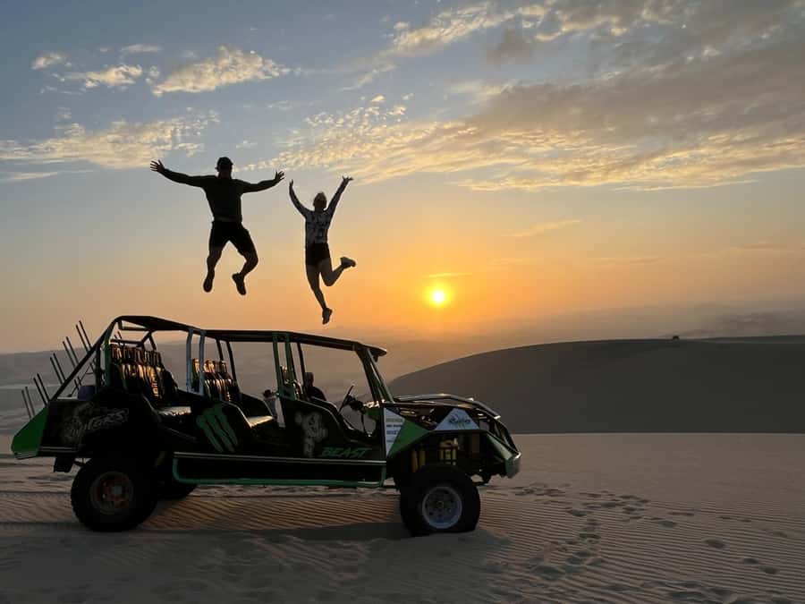 Buggy tour in the Huacachina Desert, sunset, and sandboarding - Sandboarding coaching in the dunes, belly or sitting, with real first-timer help