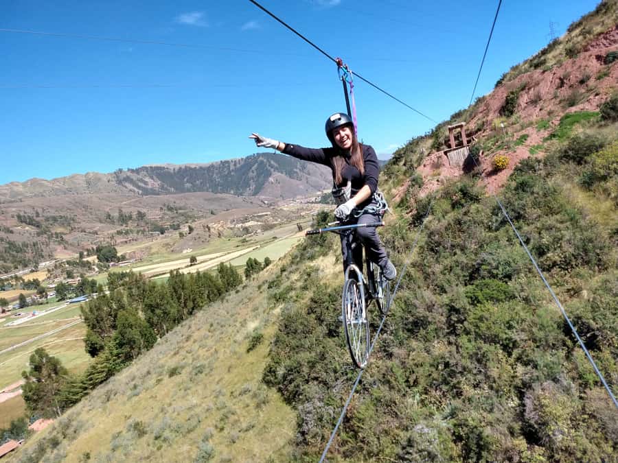 Cusco: Extreme Sky Bike and Rappelling Adventure - Plaza Regocijo pickup to Cachimayo: the day starts simple