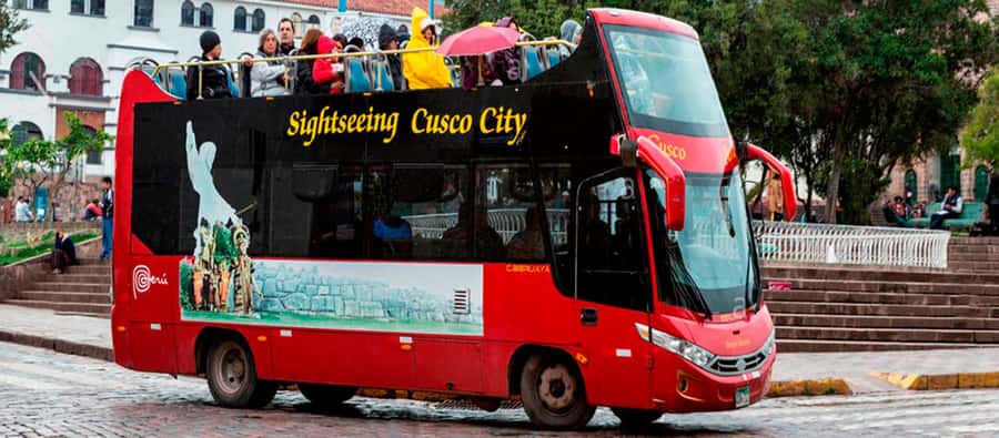 Cusco: open-top bus city tour - Panoramic archaeological views from Sacsayhuaman, Q’enqo, and Puca Pucara