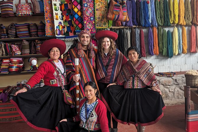 from Cusco:Chinchero,Moray & Salt Mines drop-off in Ollantaytambo - Chinchero Archaeological Center and textiles, about 1 hour
