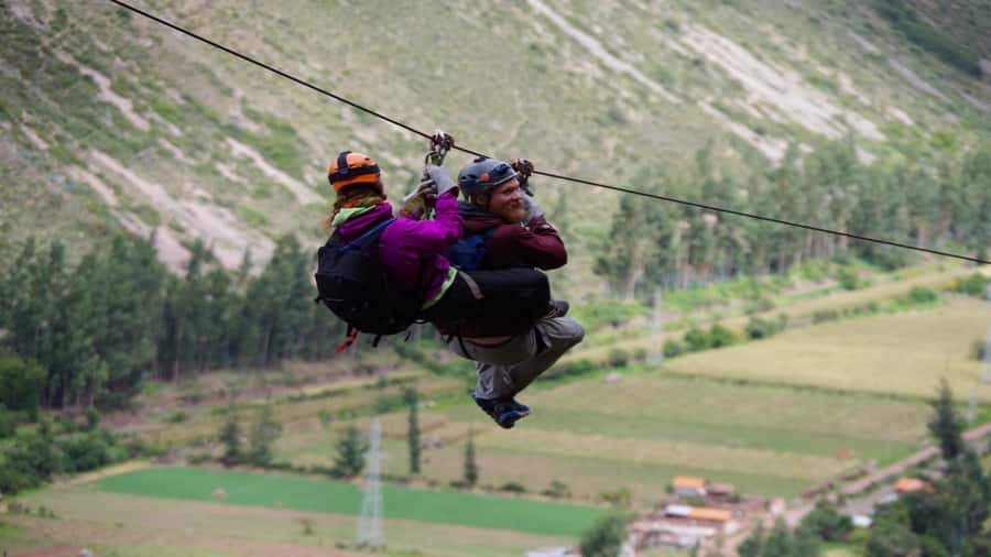 From Cusco: Via Ferrata & Zip Line with lunch - Sacred Valley zip line descent: the big run plus shorter hits