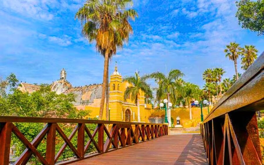 From Lima: Miraflores, Barranco & San Isidro Guided Tour - Huaca Pucllana exterior: understanding Lima Culture adobe and clay