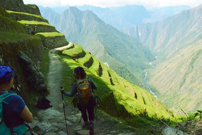 Inca Trail hike 4 days to Machu Picchu with panoramic Train - Day 2: Dead Woman’s Pass, Runcuraccay and Sayacmarca, then down to Chaquicocha