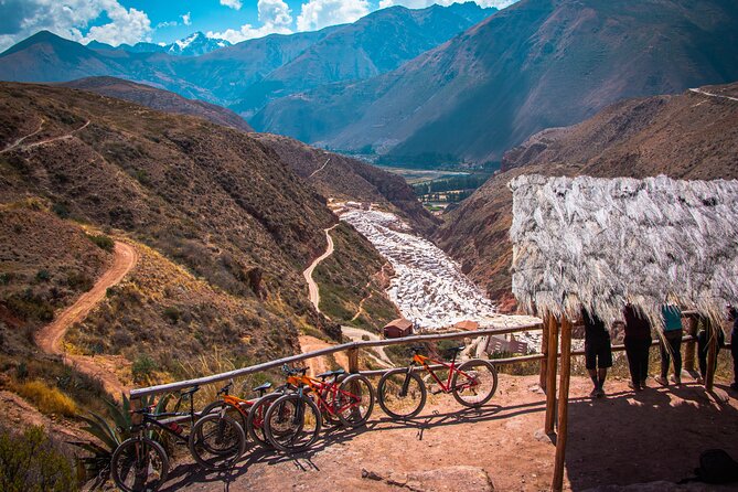 Sacred Valley Maras Moray Private Bike Tour from Cusco - Maras salt mines: descend close to the pans and shoot from the viewpoint