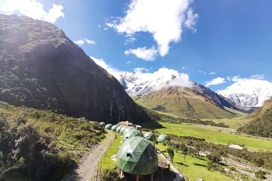 Salkantay Trek to Machu Picchu 5 Days with Sky Lodge Domes - Day 1: Cusco pickup, Mollepata breakfast, Humantay Lake, Soraypampa domes