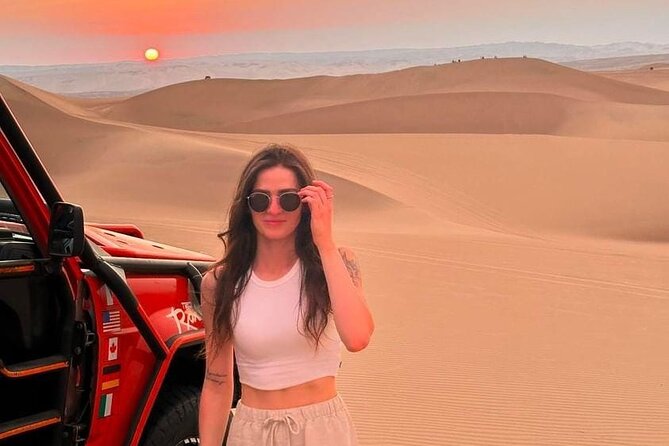 Sunset Experience: Buggy and Sandboarding in Huacachina - The sunset stop inside the dunes, plus snacks and wine