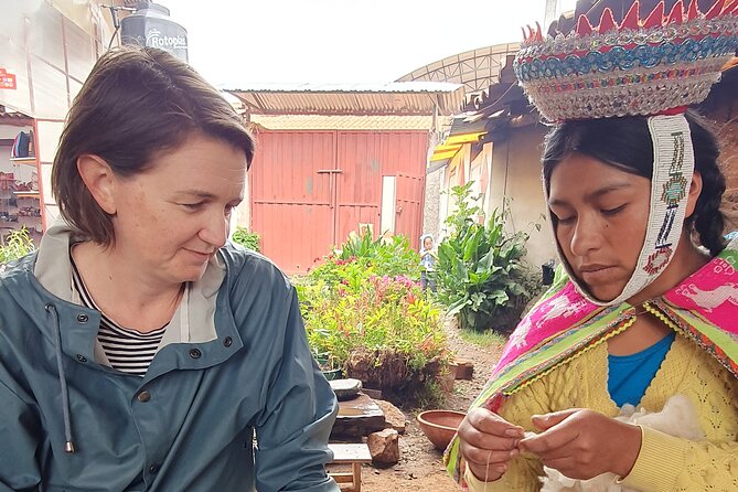 The Textile Workshop Experience in Cusco Region - The llama and alpaca encounter, plus the mountain photo moment
